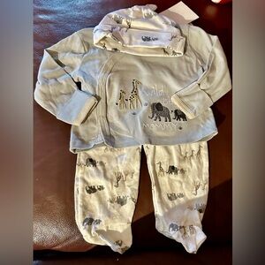 Gray Animal Print 0-3 month outfit